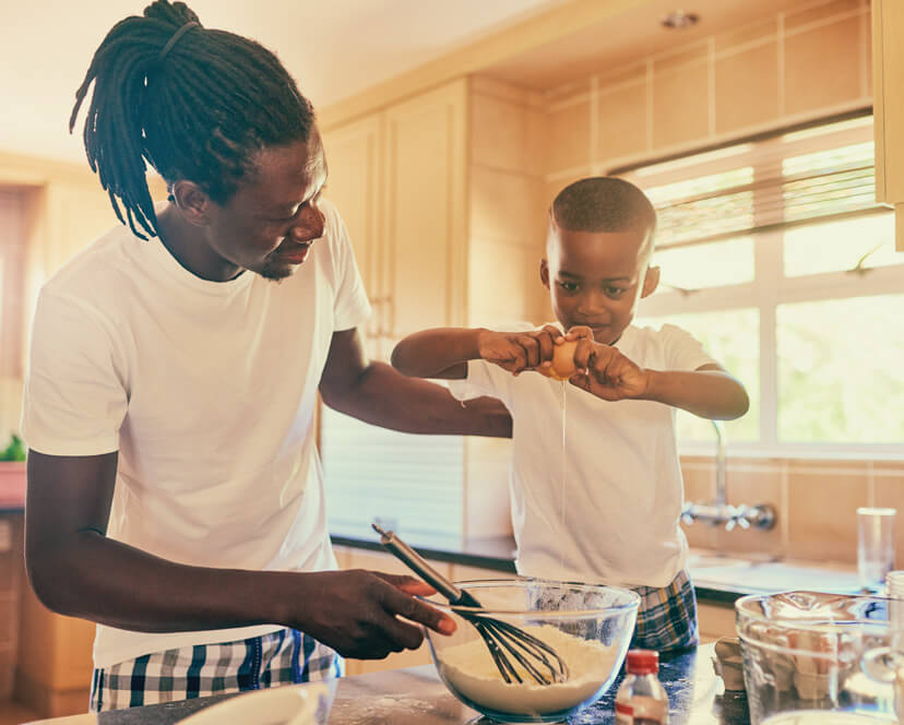 Dad Son Baking