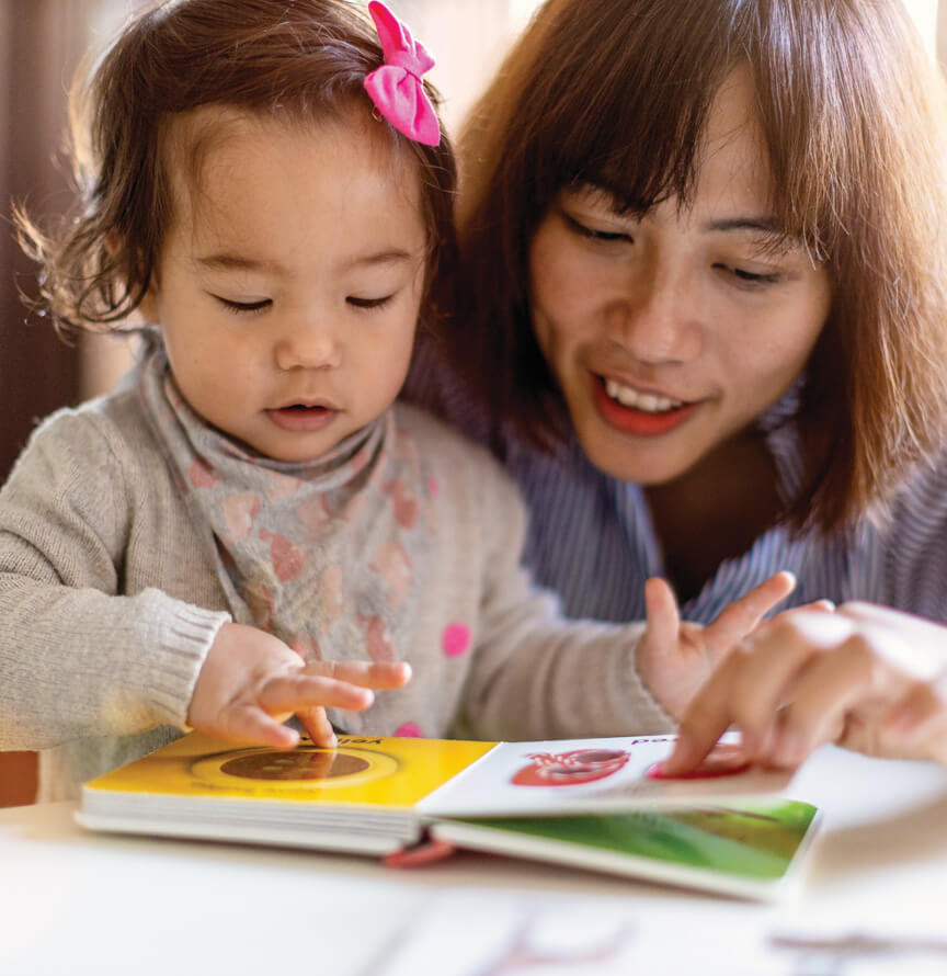 Mom Daughter Reading